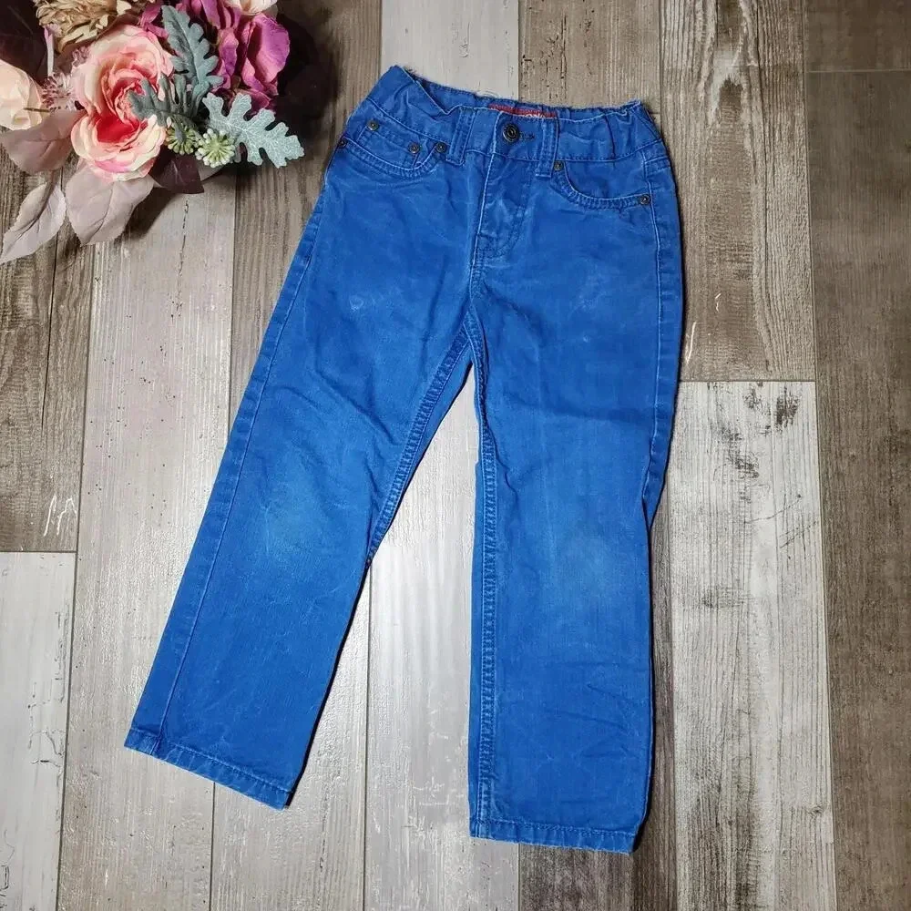 Arizona Jean Co. Size 5 Regular Boys Blue Skinny Denim Jeans Adjustable Waist